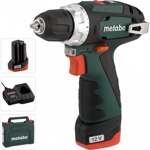 Akumulátorový vŕtací skrutkovač Metabo PowerMaxx SB Basic (2x12V/2Ah batéria)